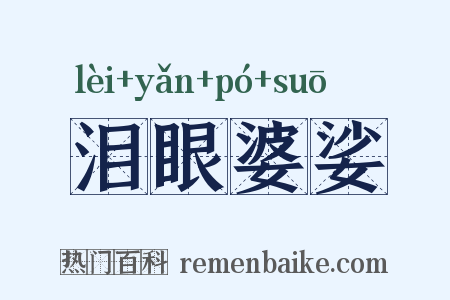 泪眼婆娑是什么意思的图片